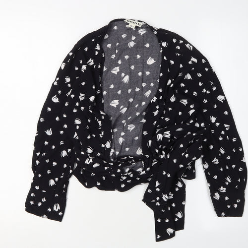 Whistles Women's Black Floral Blouse Size 4