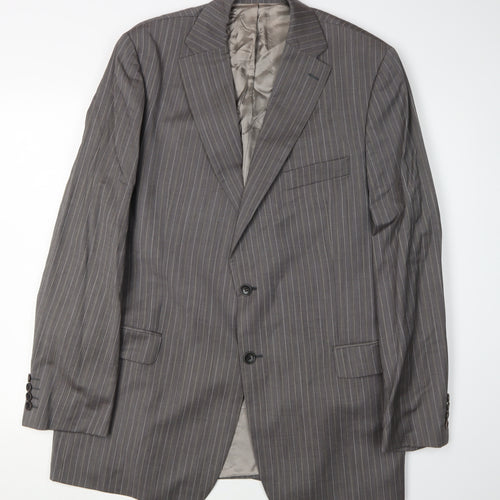 Van Gils Men’s Grey Striped Suit Jacket Size 46R