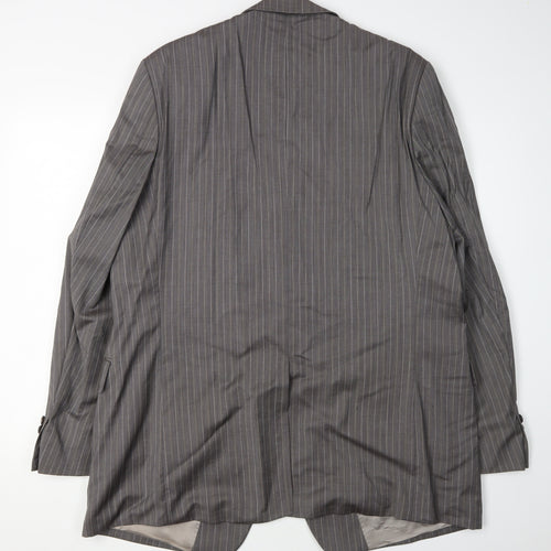 Van Gils Men’s Grey Striped Suit Jacket Size 46R