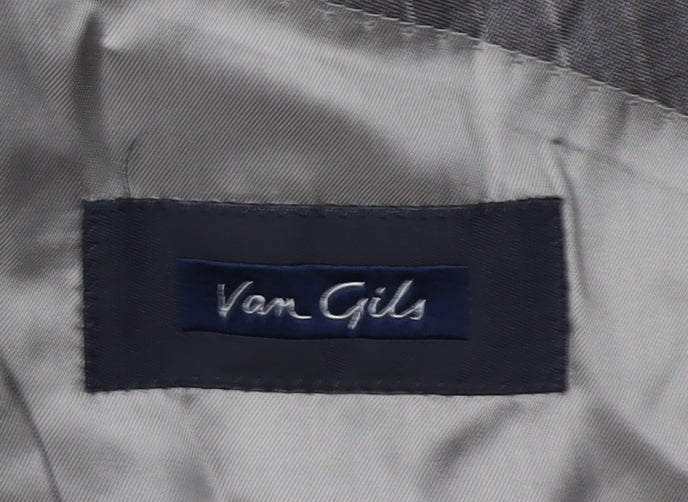 Van Gils Men’s Grey Striped Suit Jacket Size 46R