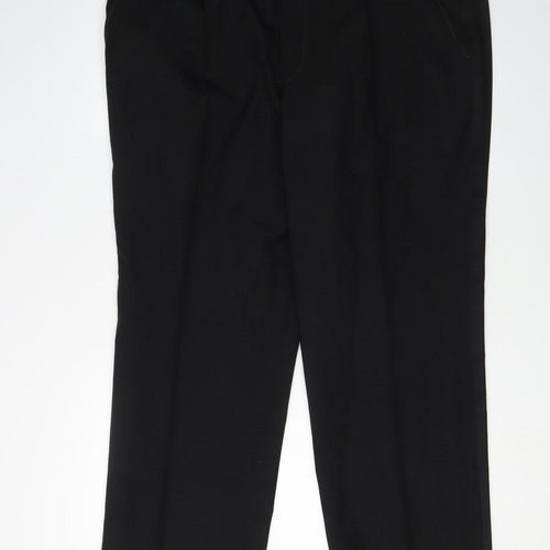 Magee Men's Black Dress Pants - 42S, Wool, Formal