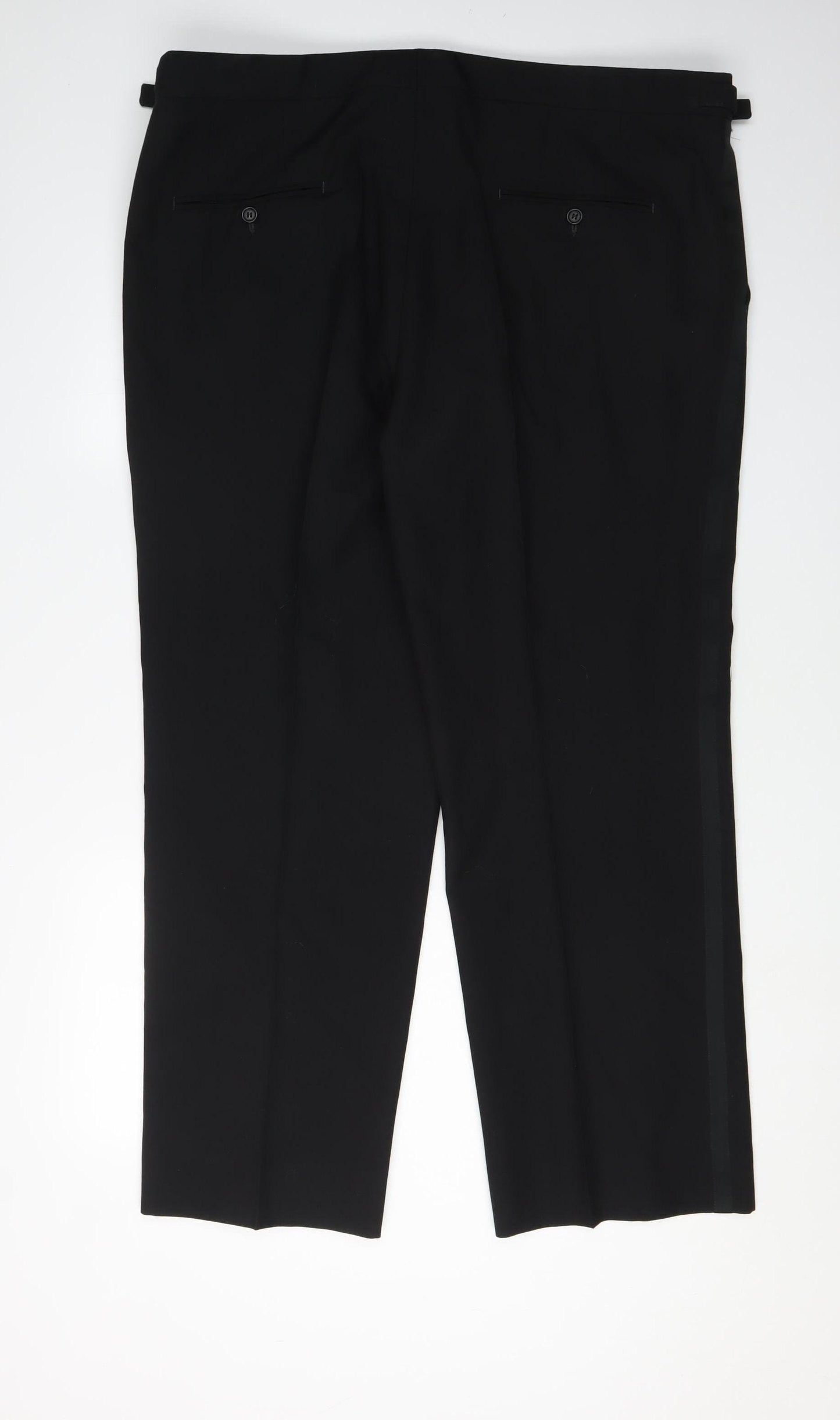 Magee Men's Black Dress Pants - 42S, Wool, Formal