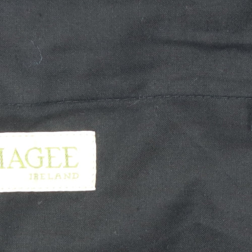 Magee Men's Black Dress Pants - 42S, Wool, Formal