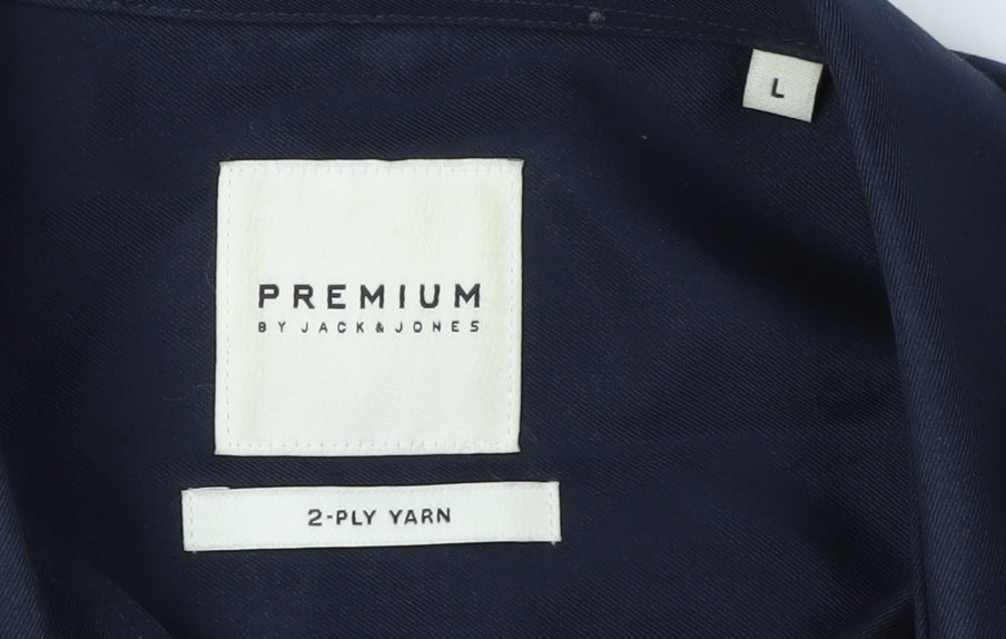 Premium by Jack & Jones Men's Blue L Button-Up Shirt