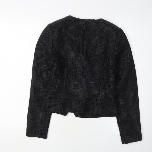 Whistles Women's Black Slim Motorcycle Jacket Size 6