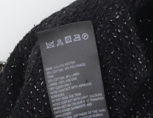 Whistles Women's Black Slim Motorcycle Jacket Size 6