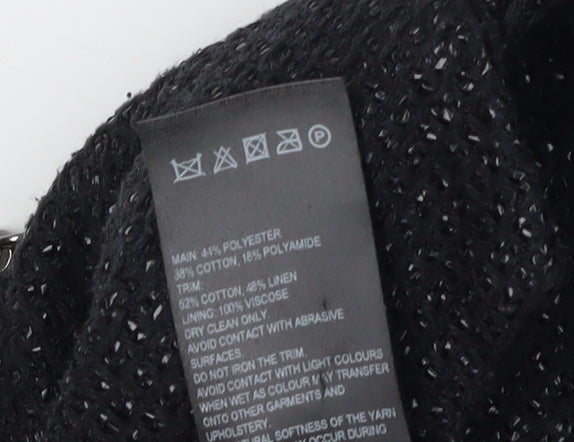 Whistles Women's Black Slim Motorcycle Jacket Size 6