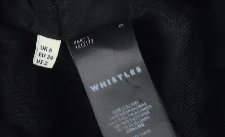 Whistles Women's Black Slim Motorcycle Jacket Size 6