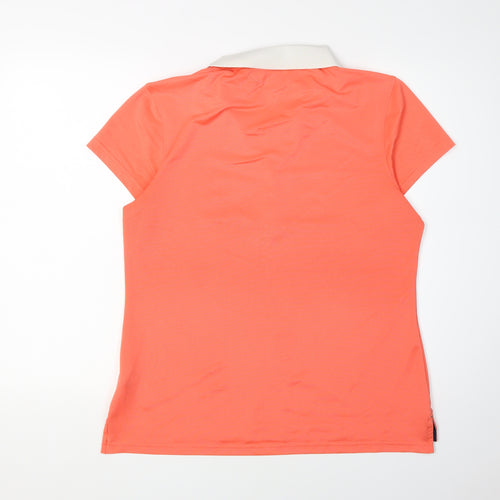 Tommy Hilfiger Women's Orange XL Polo Shirt, Casual Wear