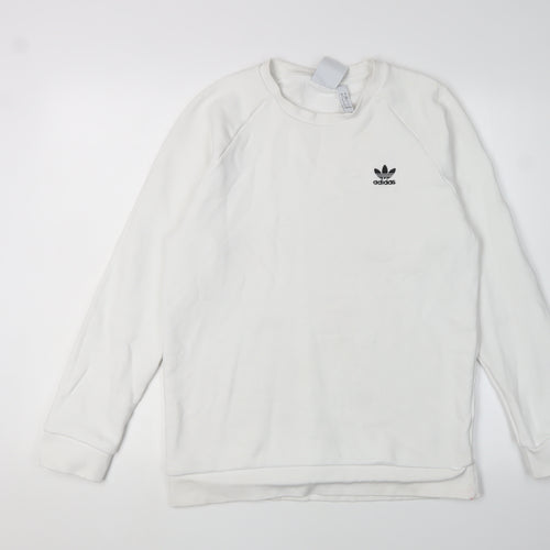 Adidas Unisex White Pullover Sweatshirt S Casual