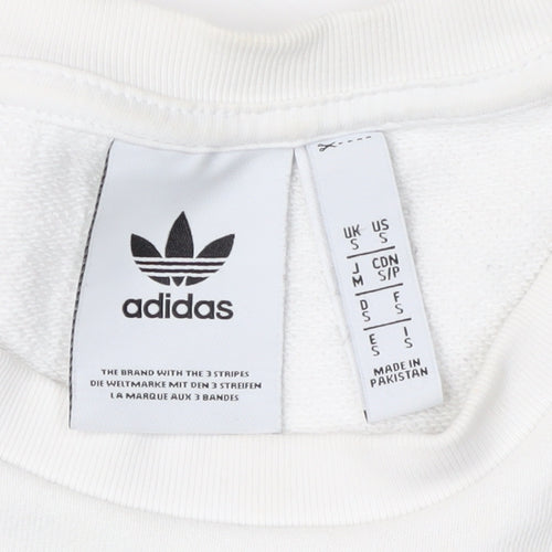 Adidas Unisex White Pullover Sweatshirt S Casual