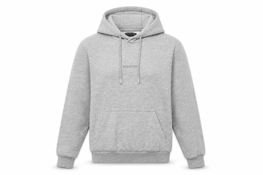 Front view of McKenzie Women’s Grey Pullover Hoodie UK 10 Regular Fit