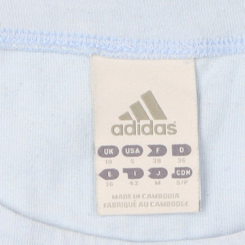 Adidas Women's Blue T-Shirt Size 10
