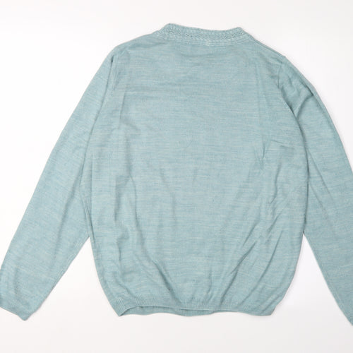 Honor Millburn Women's Blue Cable-Knit Pullover Jumper