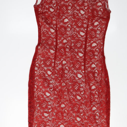 Jaeger Red Women's Sheath Dress, Size 10, Cocktail Elegance
