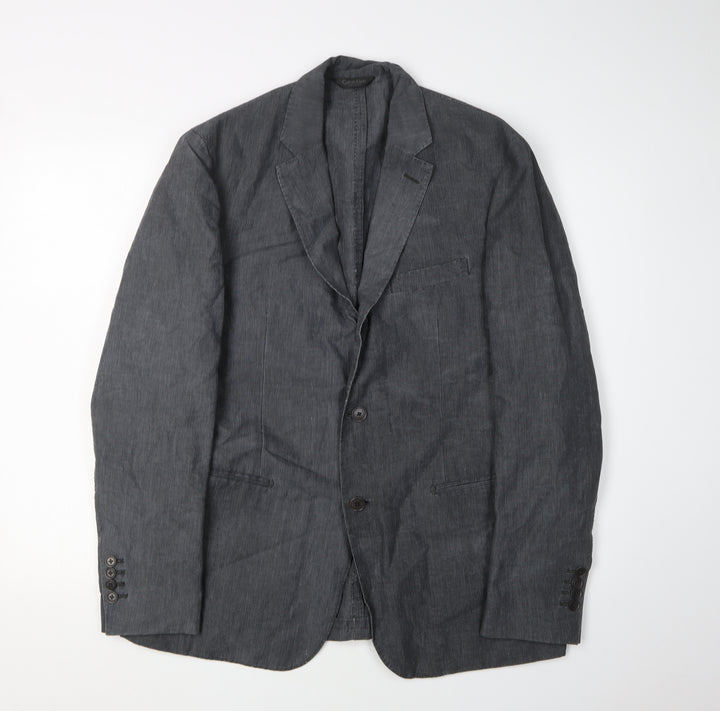 Calvin Klein Men's Grey Blazer Size 39-40 Single-Breasted