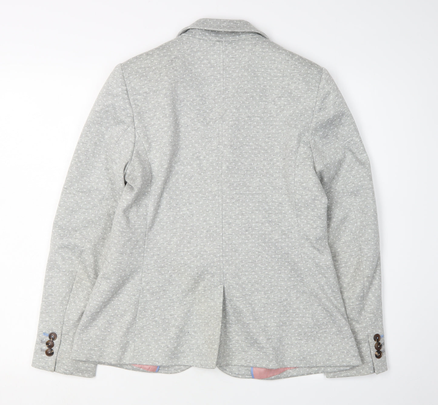 Joules Women's Grey Blazer Size 12 Notch Lapel Lined