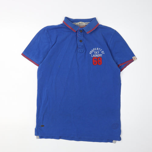 Tokyo Laundry Men's Blue Polo Shirt M Casual Style