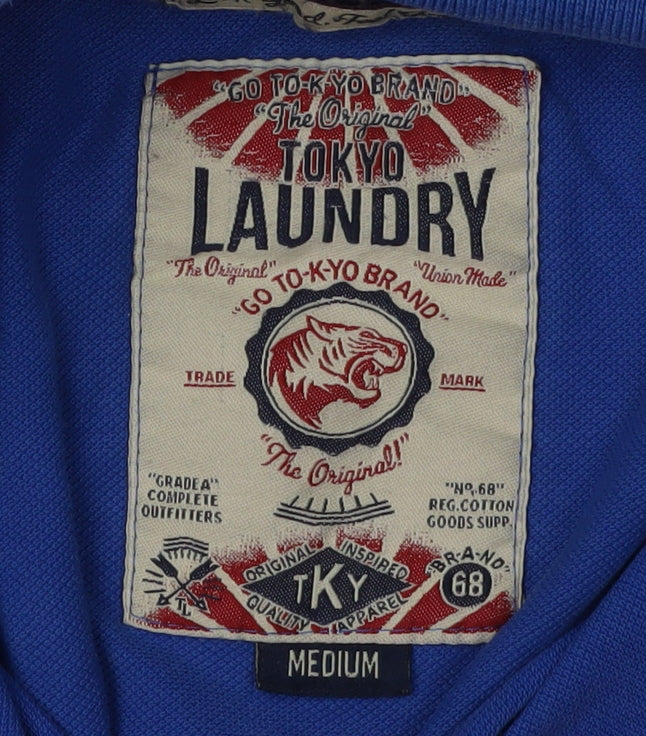 Tokyo Laundry Men's Blue Polo Shirt M Casual Style