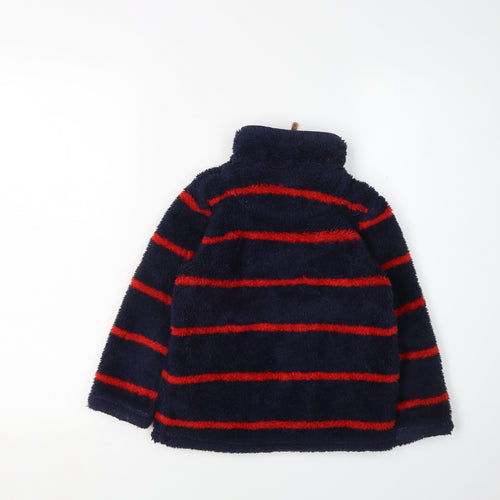 Joules Boys Blue Striped Fleece Sweatshirt 5-6 Years