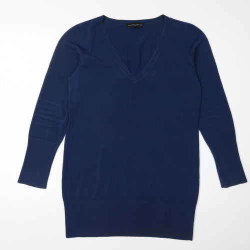 Dorothy Perkins Women's Blue V-Neck Pullover Jumper Size 12