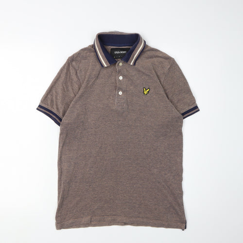 Lyle & Scott Men's Brown Polo Shirt XS Short Sleeve Cotton