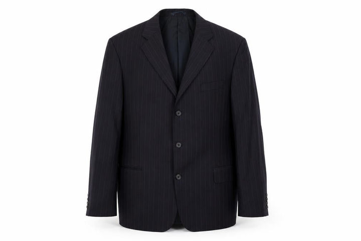 Hugo Boss Men's Blue Striped Suit Jacket 44