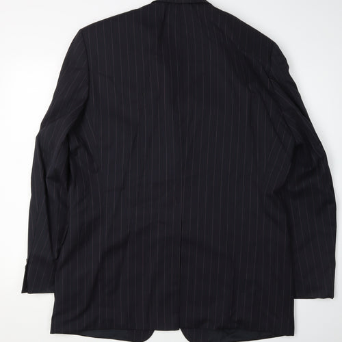 Hugo Boss Men's Blue Striped Suit Jacket 44