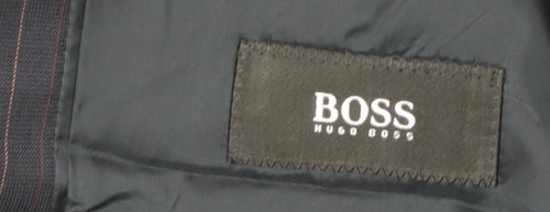 Hugo Boss Men's Blue Striped Suit Jacket 44