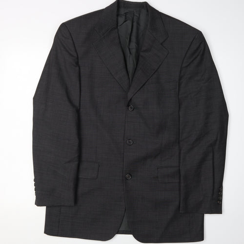 Hugo Boss Men's Black Wool Blazer, Size 38R, Formal