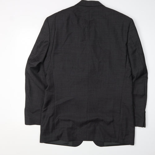 Hugo Boss Men's Black Wool Blazer, Size 38R, Formal