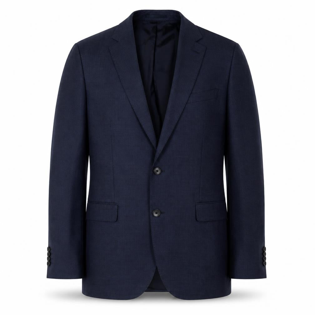 Front view of Hugo Boss Men's Blue Blazer, size 38R, Regular Fit