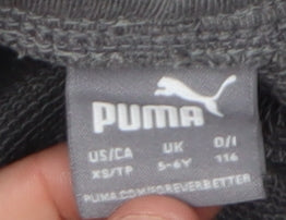 Puma Boys Grey Sweat Shorts, Size 5-6, Elastic Waist