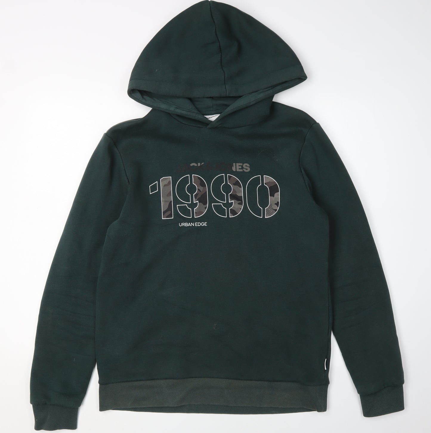 Jack & Jones Men's Green Pullover Hoodie M