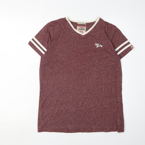 Tokyo Laundry Boys Red T-Shirt, V-Neck Short Sleeve, Size 13