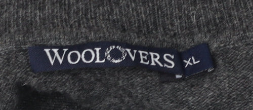 Woolovers Men's Grey XL Roll Neck Jumper