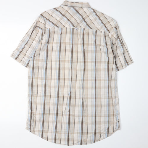Peter Storm Men's Beige Plaid Casual Shirt S