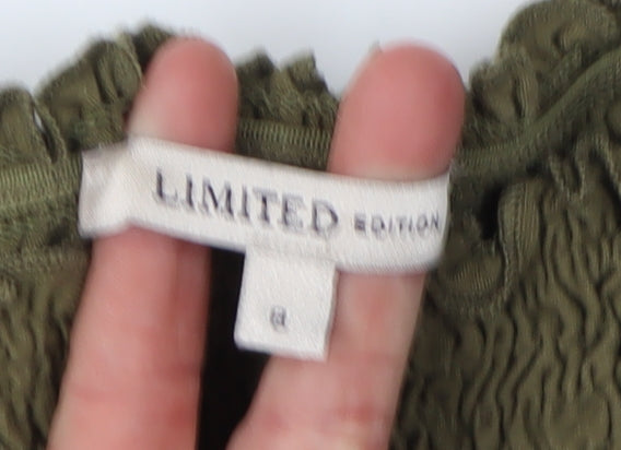 Marks and Spencer Green Off Shoulder Cropped T-Shirt