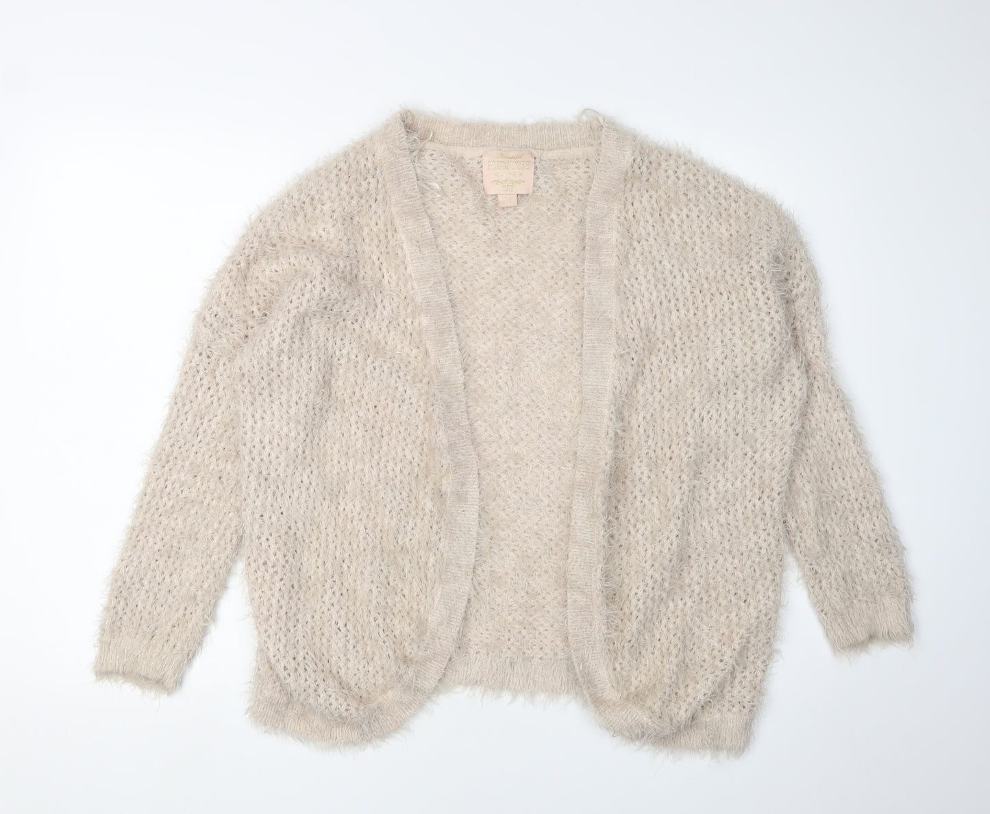 Beautiful Plum Tree Women's Beige Cardigan, Size 12