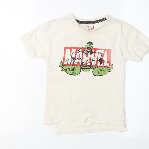 Marvel Boys White Graphic Print T-Shirt 5-6 Years