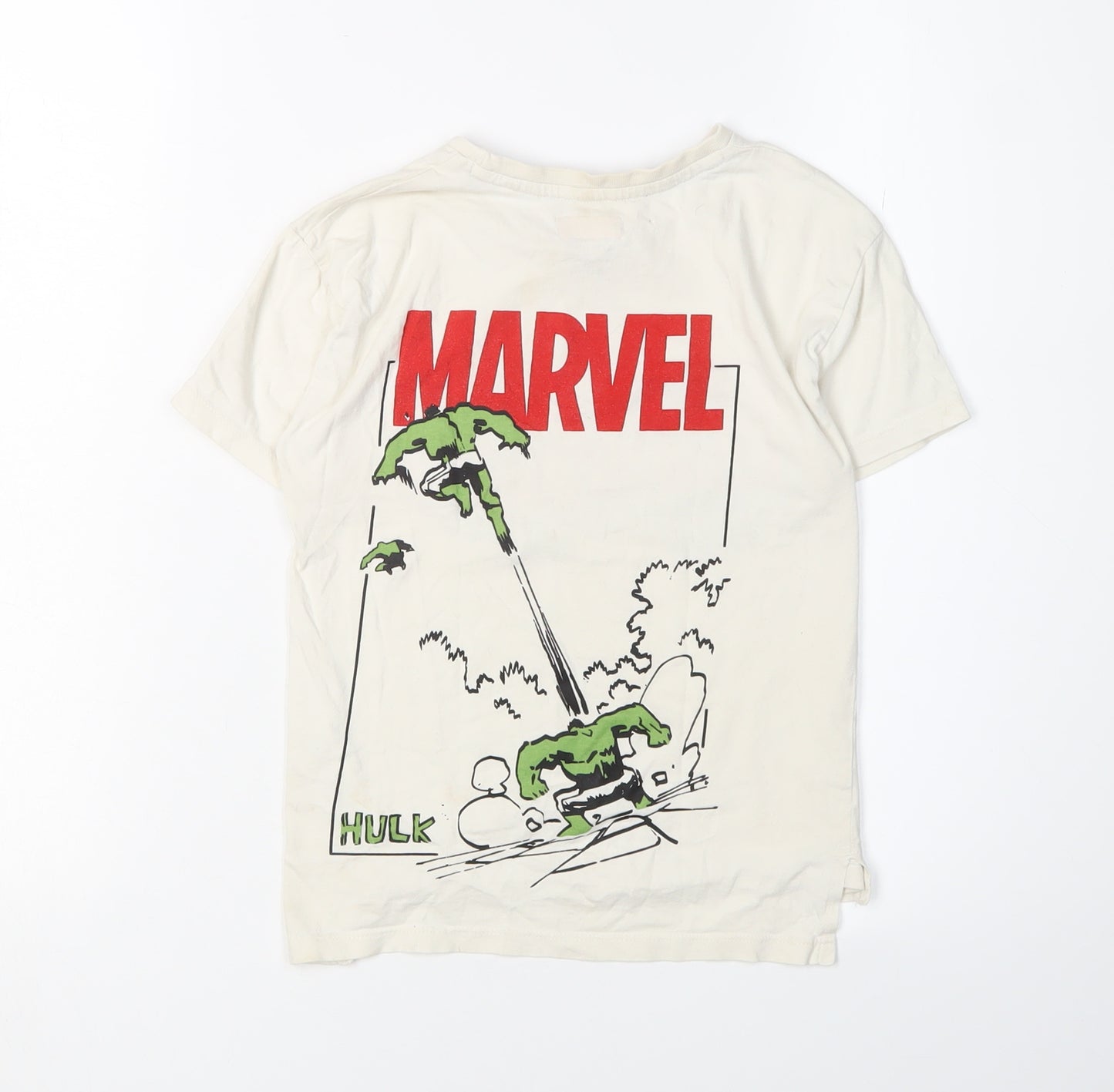 Marvel Boys White Graphic Print T-Shirt 5-6 Years