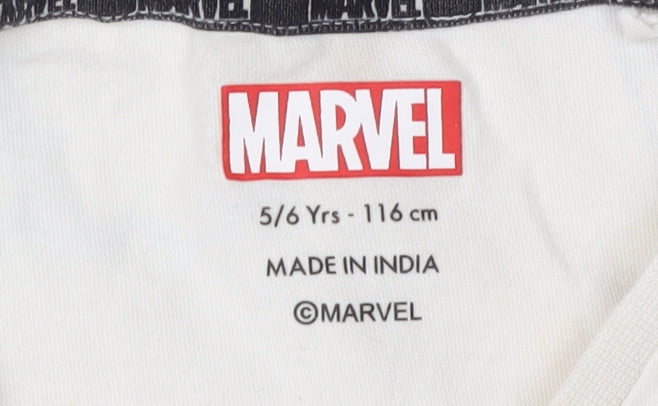Marvel Boys White Graphic Print T-Shirt 5-6 Years