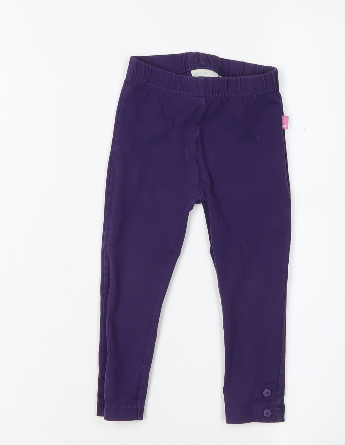 Girls Purple Jojo Maman Bébé Leggings 18-24 Months - Casual, Elastic Waist