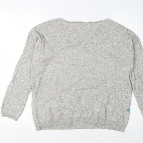 Benedetar Women’s Grey Heart Pullover Size M
