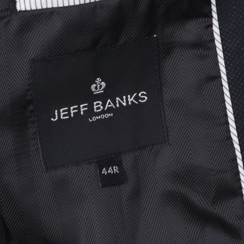 Jeff Banks Men's Black Blazer Size 44 Regular Fit