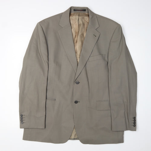 Jeff Banks Men's Grey Wool Blazer, Size 44R, Formal