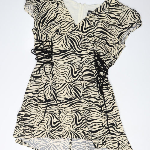 Hell Bunny Women's Zebra Print Viscose Dress UK 22