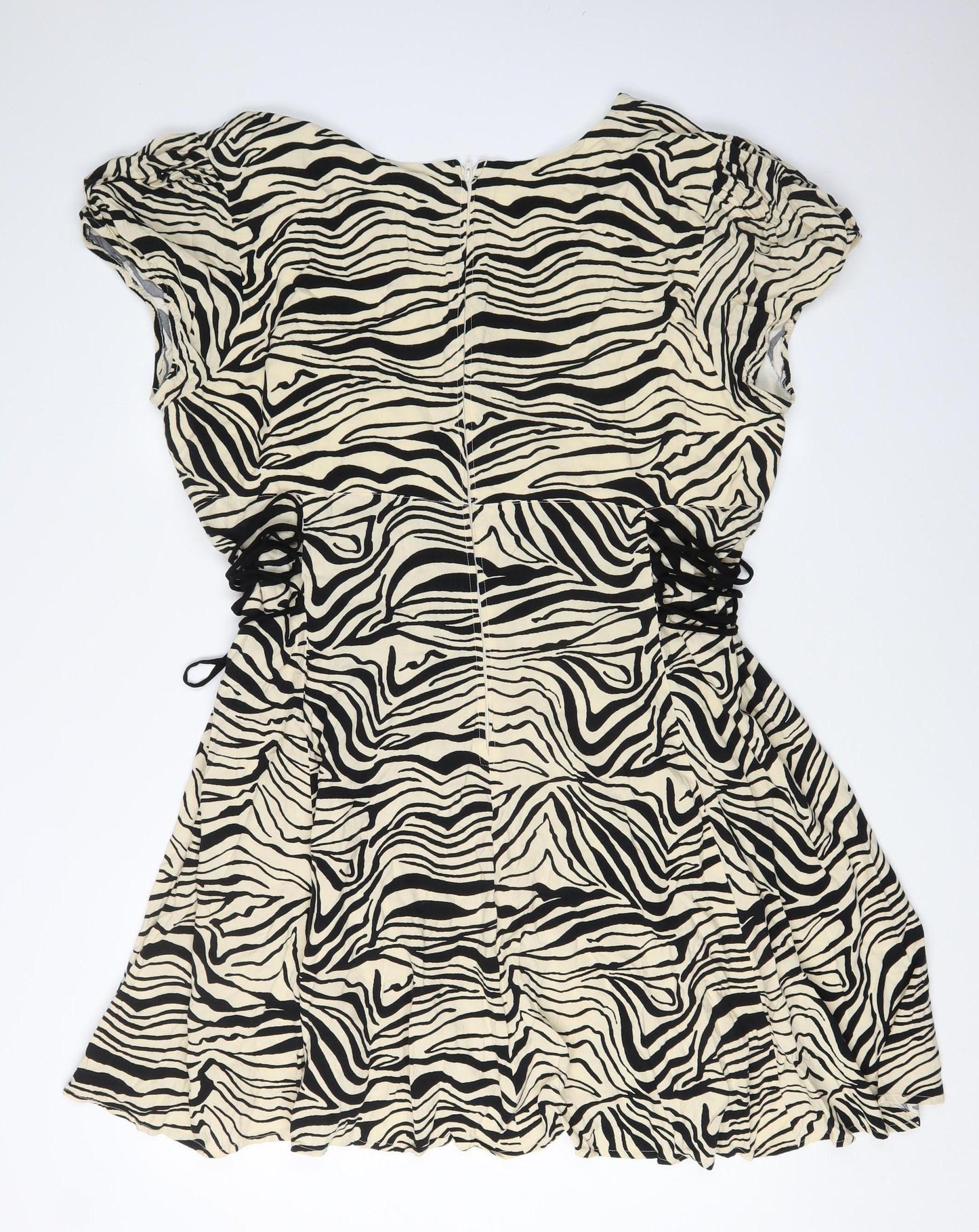 Hell Bunny Women's Zebra Print Viscose Dress UK 22