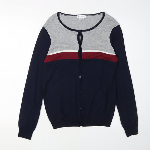 Essentiel Women's Multicoloured M Cardigan Round Neck Knit