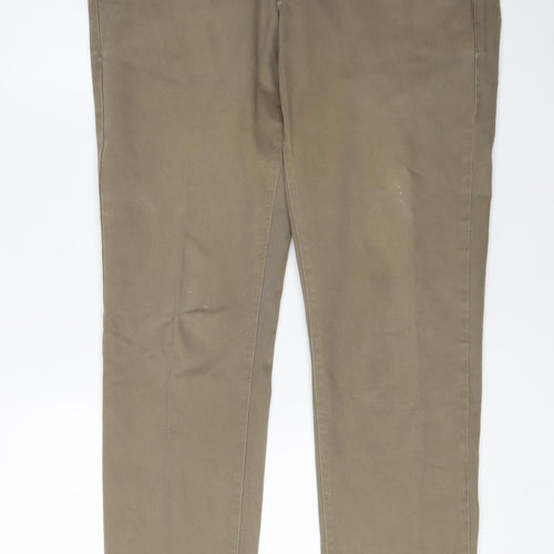 GANT Men's Beige Chino Trousers, 36W/30L, Slim Fit